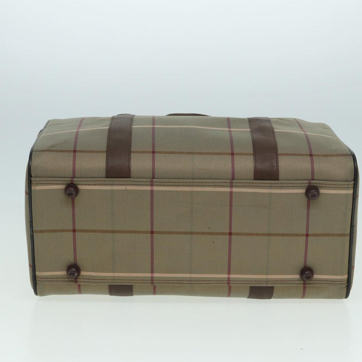 BurberrySs Nova Check Boston Bag Canvas Brown Auth th5134