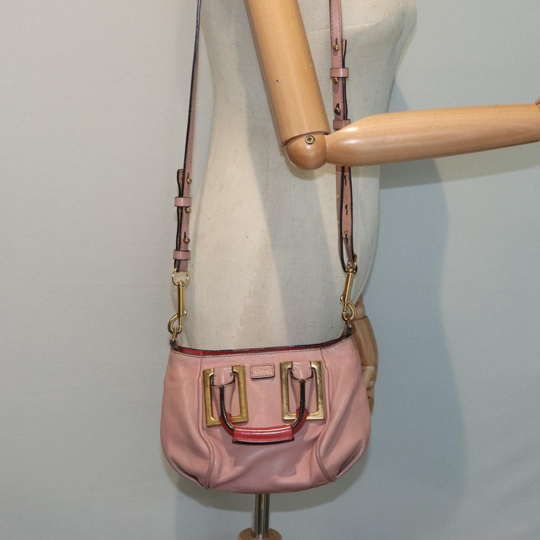 Chloe Hand Bag Leather 2way Pink th5192