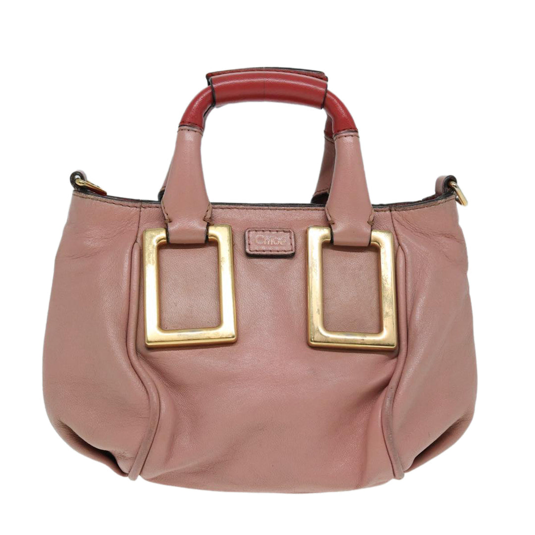 Chloe Hand Bag Leather 2way Pink th5192