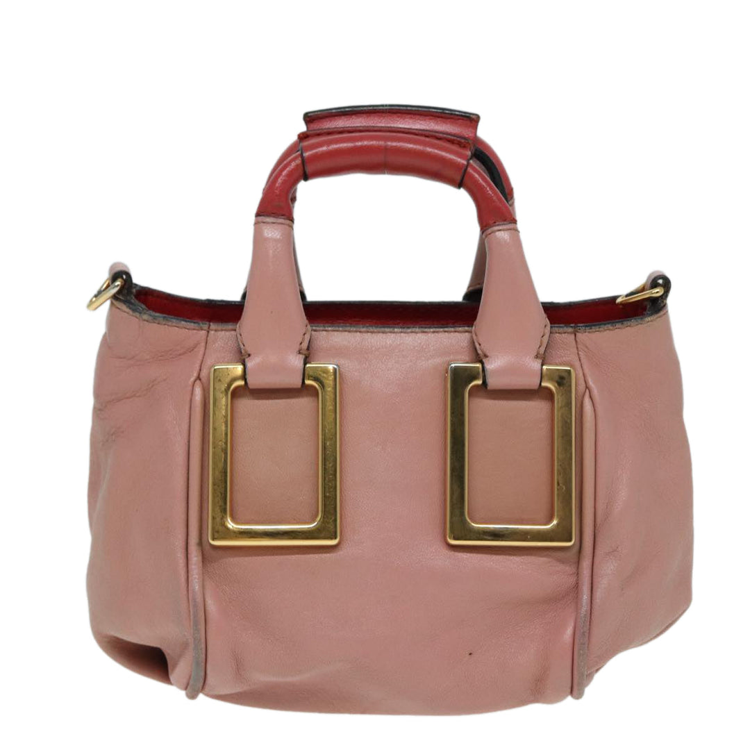 Chloe Hand Bag Leather 2way Pink th5192