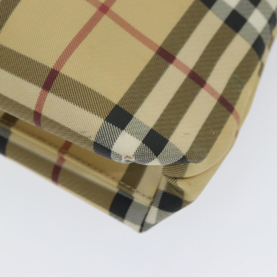 Burberry Nova Check Tote Bag PVC Leather Beige Auth th5205