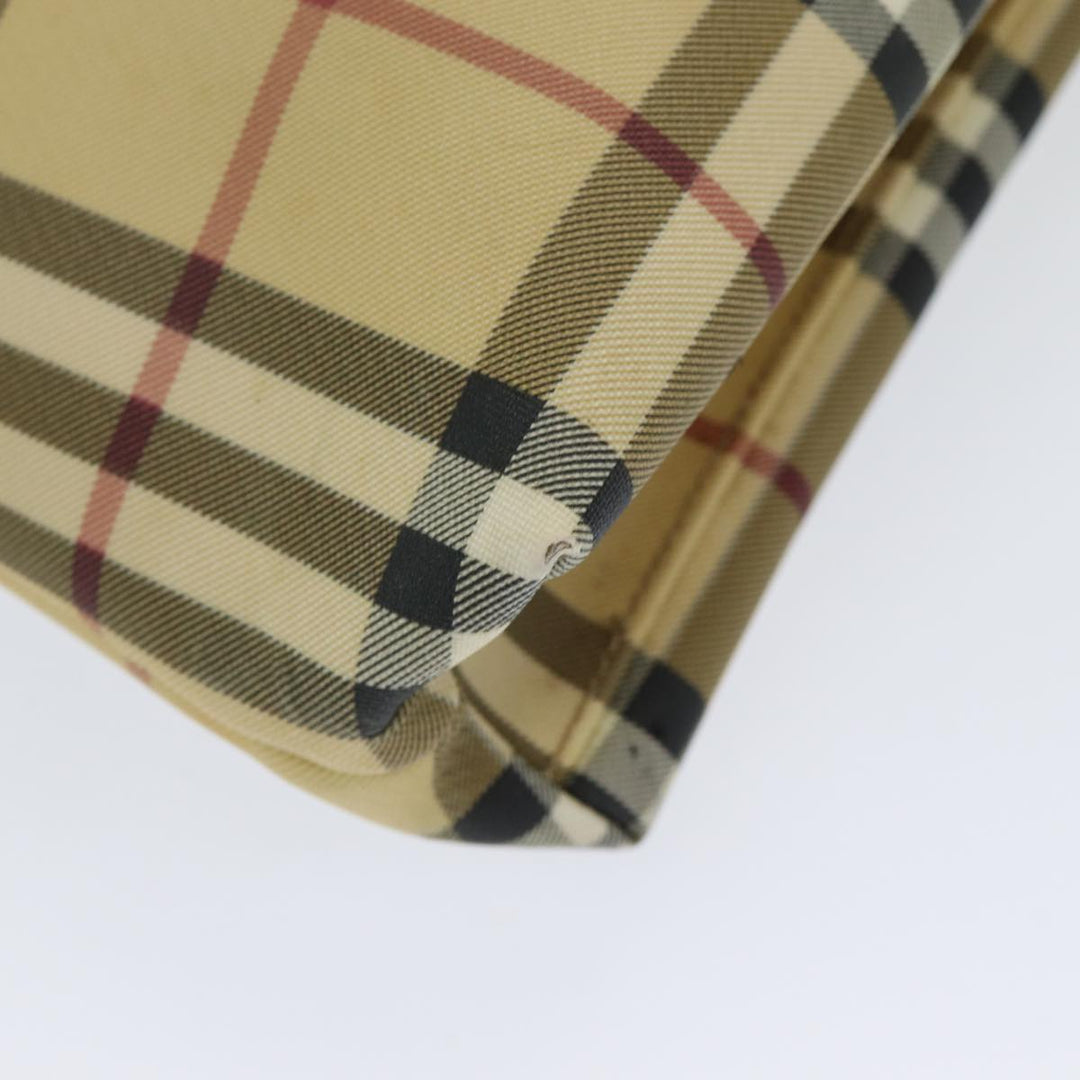 Burberry Nova Check Tote Bag PVC Leather Beige Auth th5205