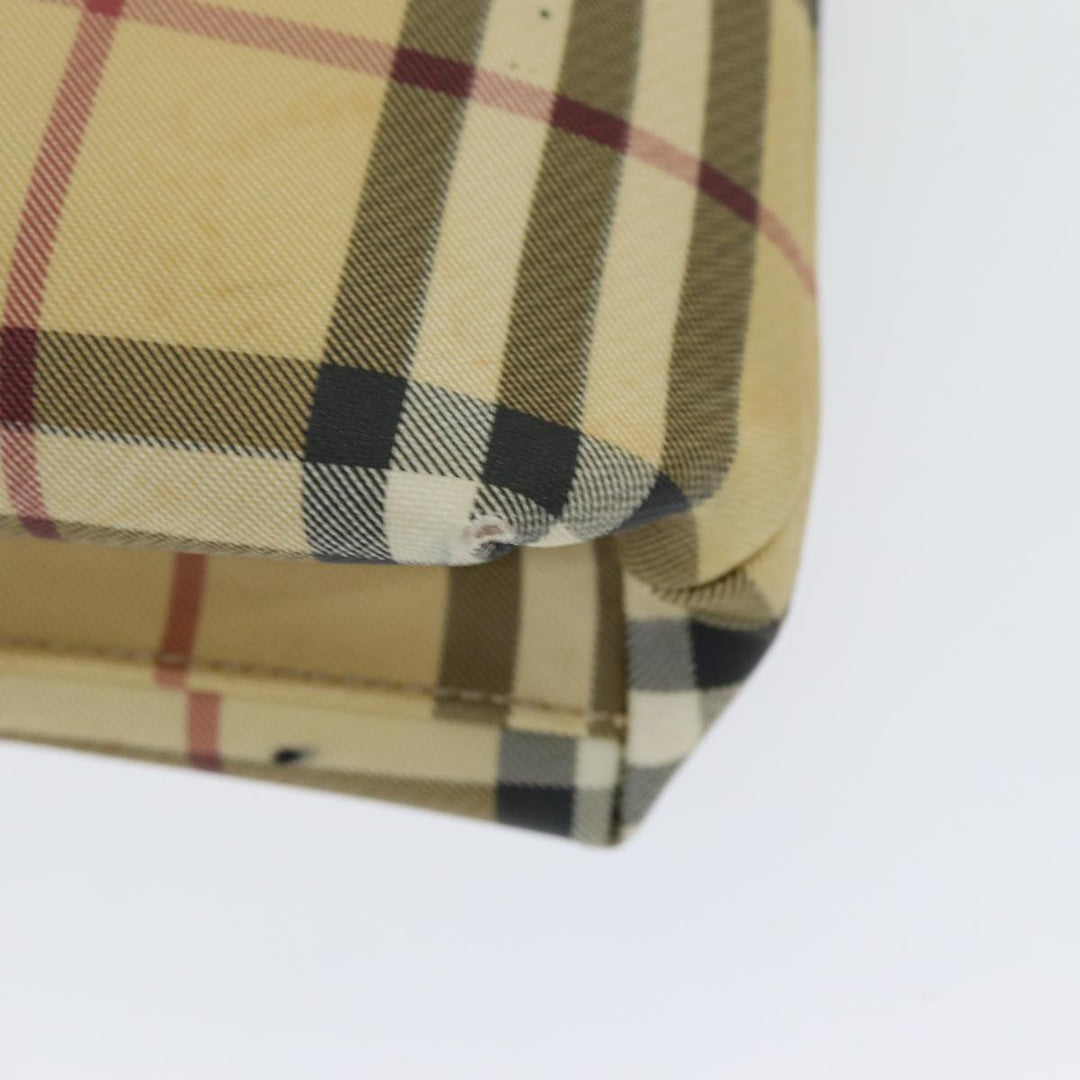 Burberry Nova Check Tote Bag PVC Leather Beige Auth th5205