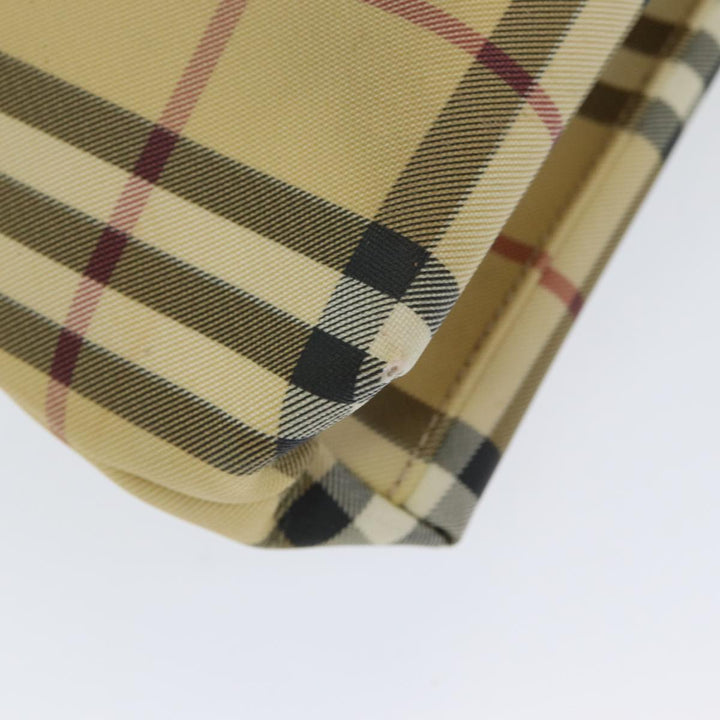 Burberry Nova Check Tote Bag PVC Leather Beige Auth th5205