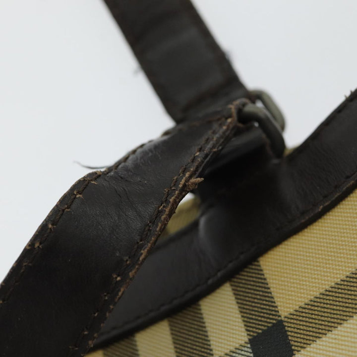 Burberry Nova Check Tote Bag PVC Leather Beige Auth th5205