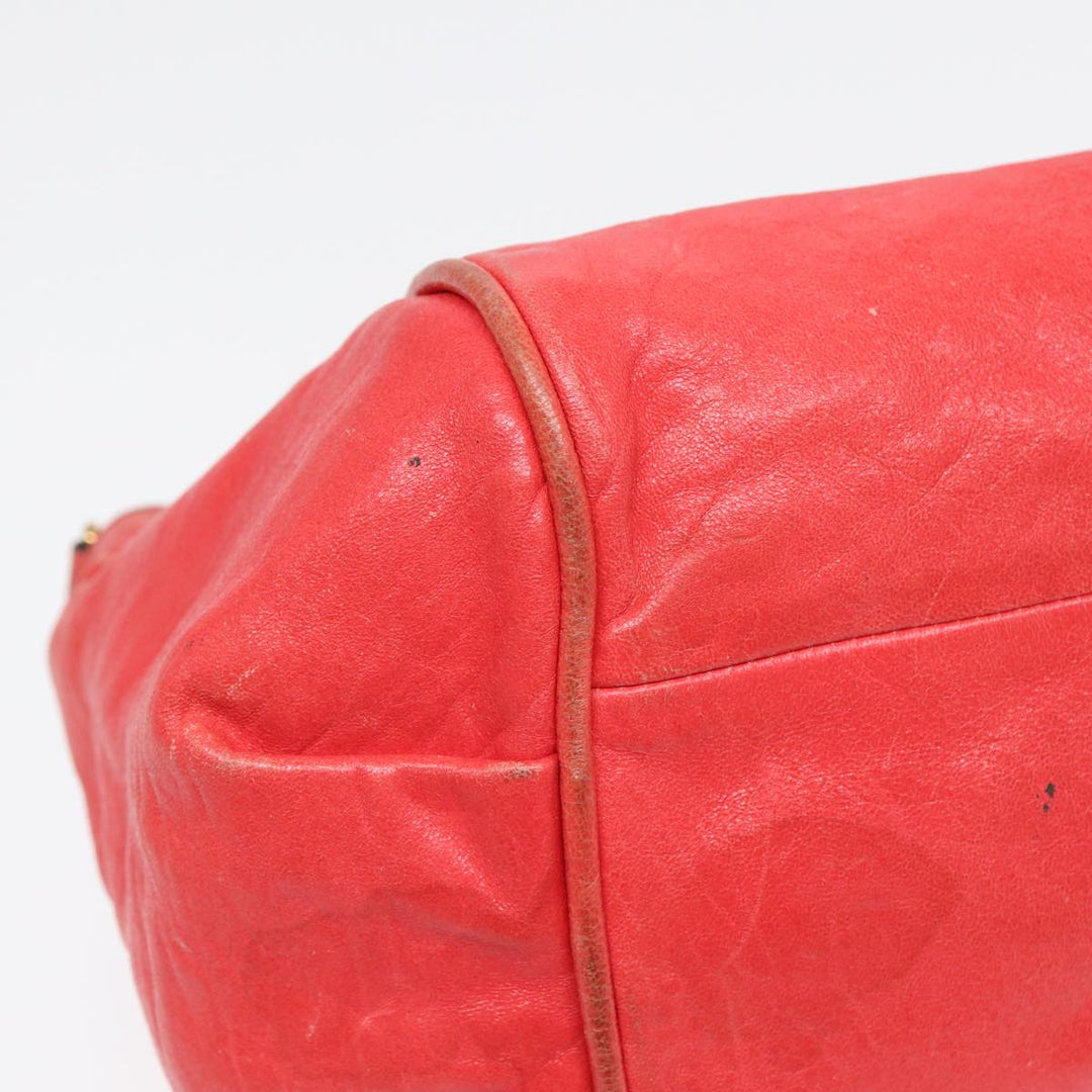 Chloe Etel Hand Bag Leather 2way Pink Gold th5216
