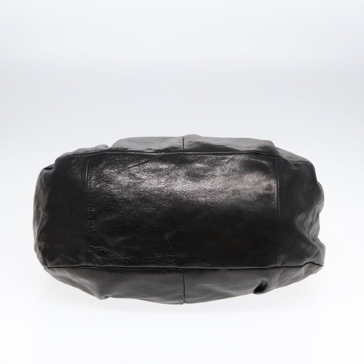 Chloe Etel Hand Bag Leather 2way Black Gold th5240