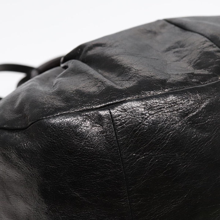 Chloe Etel Hand Bag Leather 2way Black Gold th5240