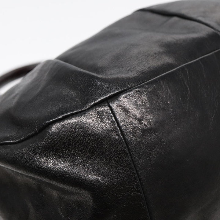 Chloe Etel Hand Bag Leather 2way Black Gold th5240
