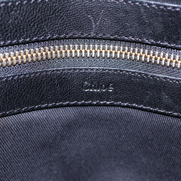 Chloe Etel Hand Bag Leather 2way Black Gold th5240