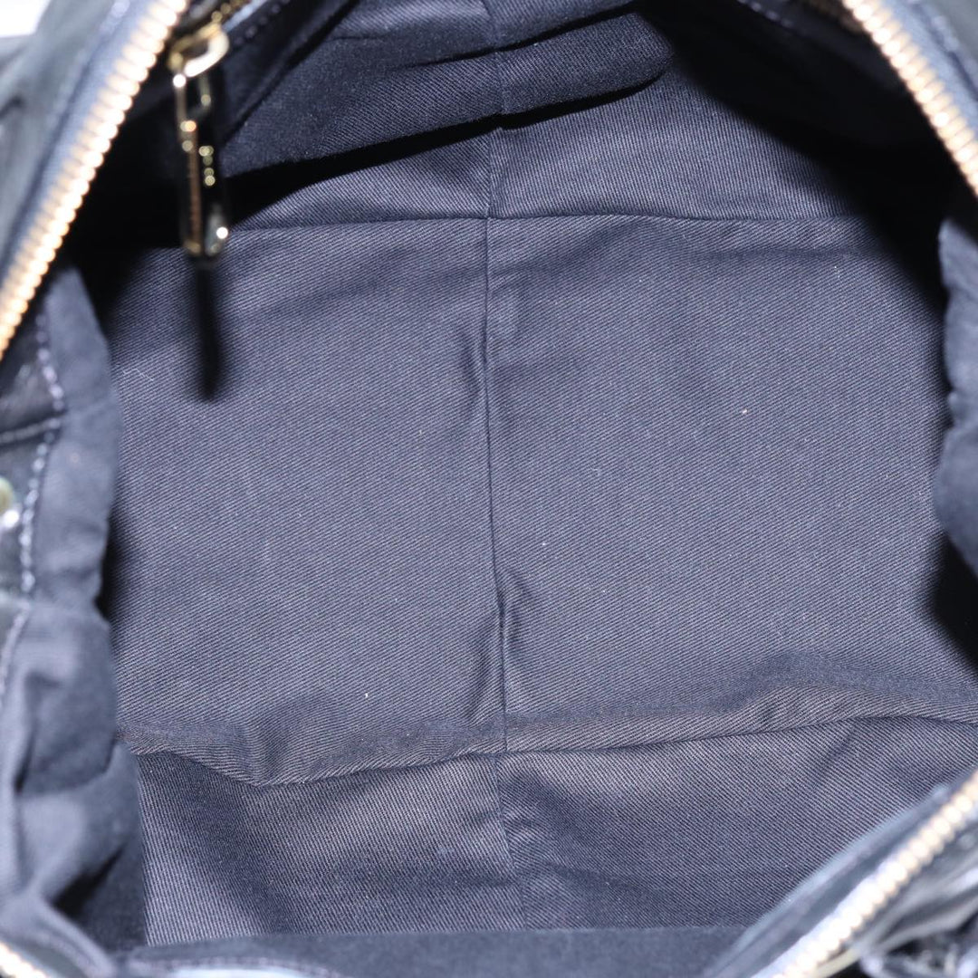 Chloe Etel Hand Bag Leather 2way Black Gold th5240