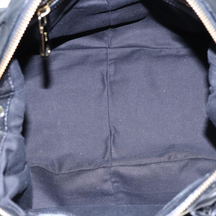 Chloe Etel Hand Bag Leather 2way Black Gold th5240