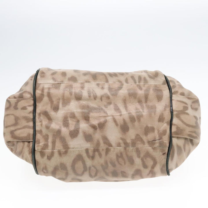 Chloe Etel Hand Bag 2way Beige Black gold th5258