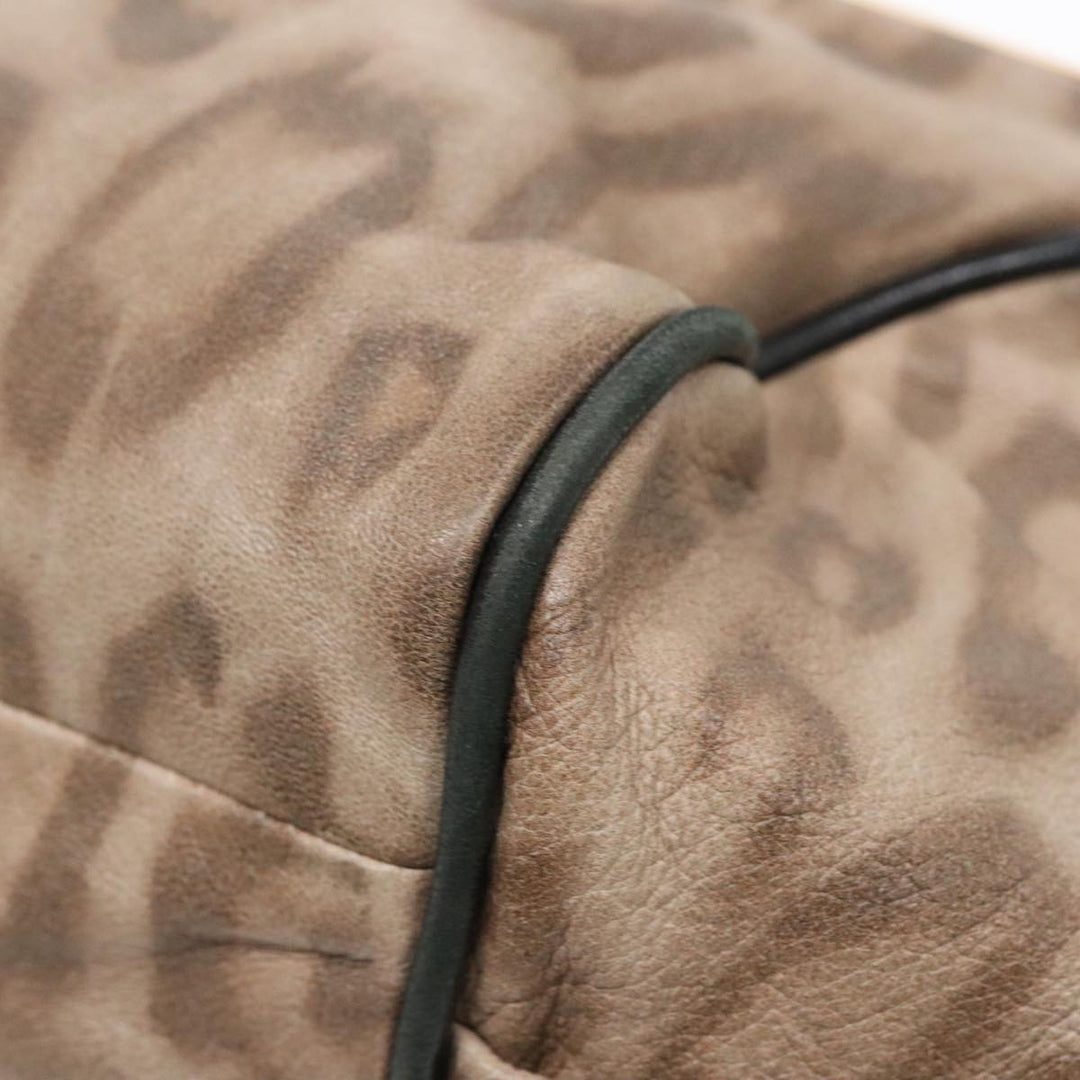 Chloe Etel Hand Bag 2way Beige Black gold th5258