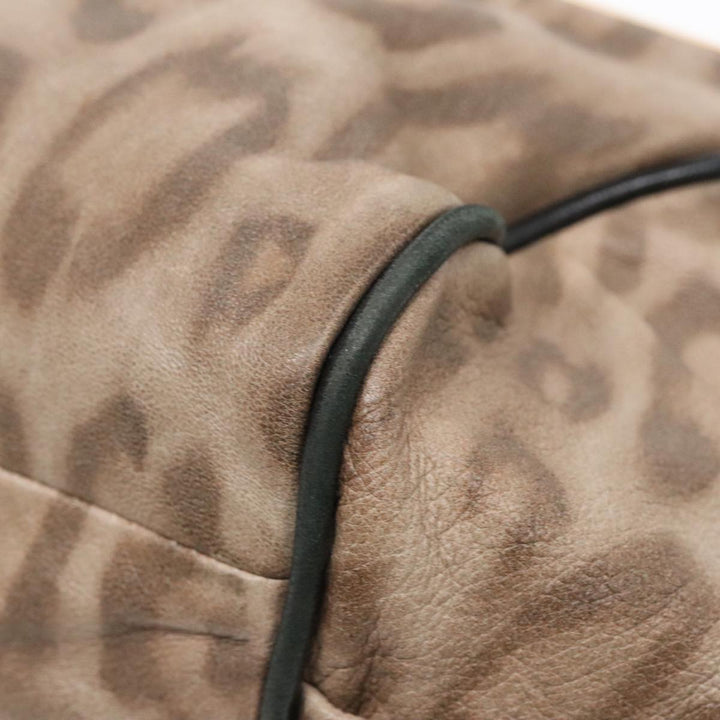 Chloe Etel Hand Bag 2way Beige Black gold th5258
