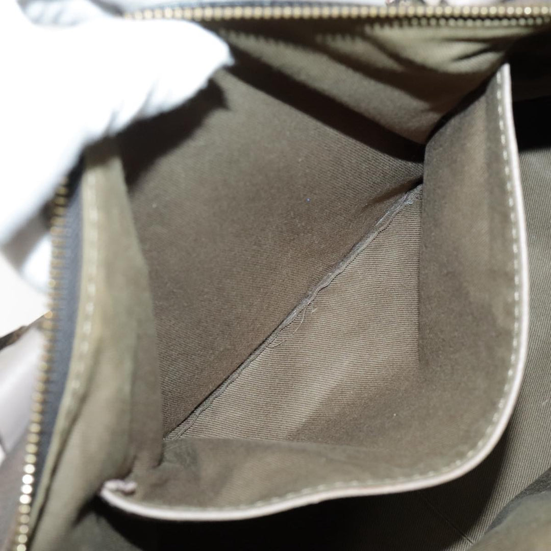 Chloe Hand Bag Canvas Leather Brown Gold th5319