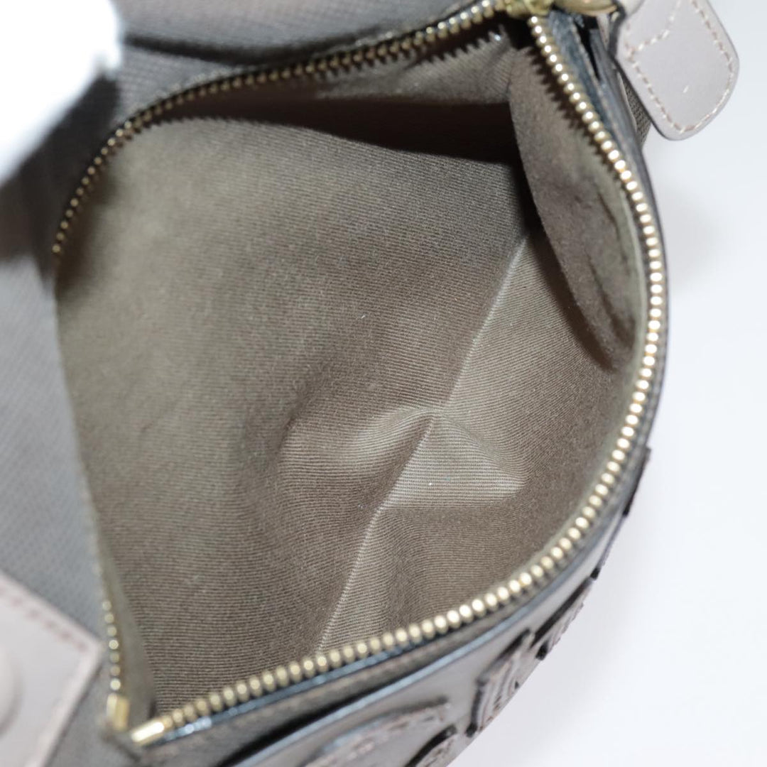 Chloe Hand Bag Canvas Leather Brown Gold th5319