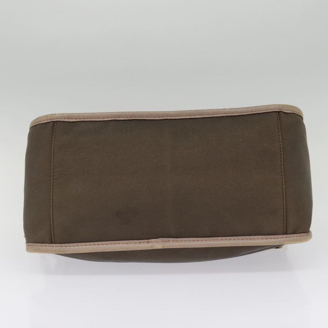 Chloe Hand Bag Canvas Leather Brown Gold th5319