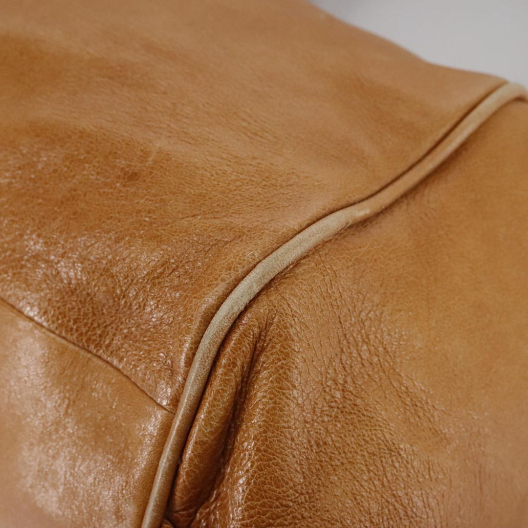 Chloe Etel Hand Bag Leather Brown Gold th5573