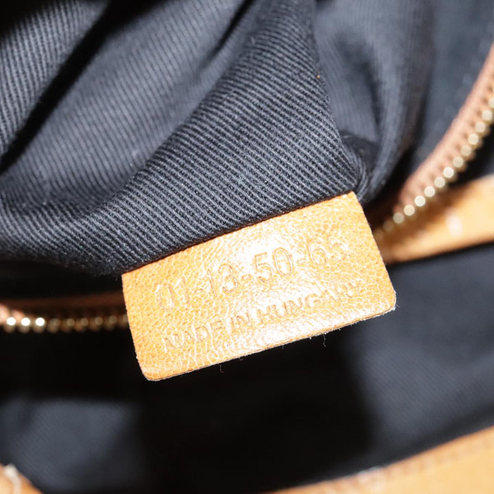 Chloe Etel Hand Bag Leather Brown Gold th5573