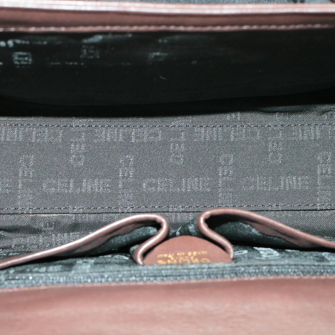 Celine Hand Bag Leather 2way Brown  rd530