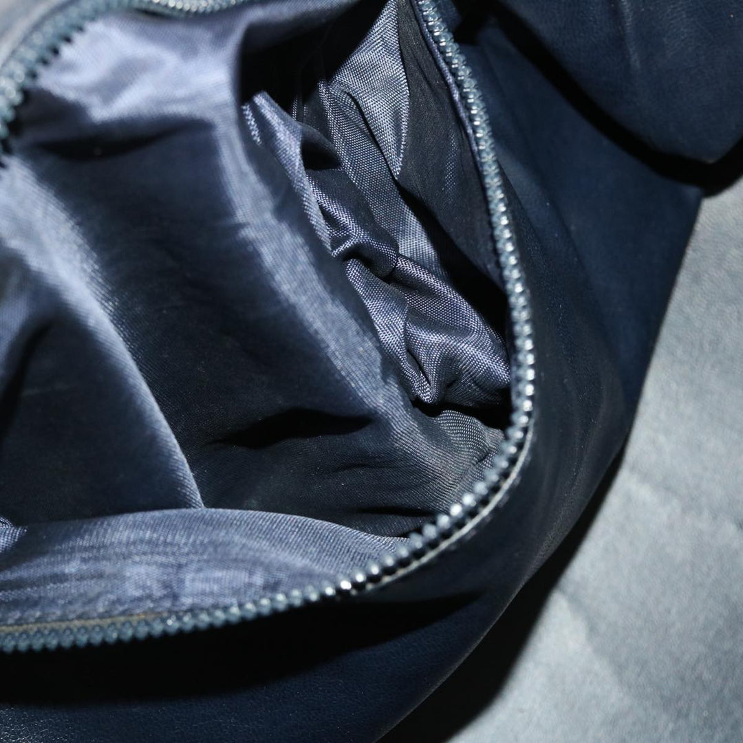 Celine Boston Bag Canvas Leather Navy  ar8356