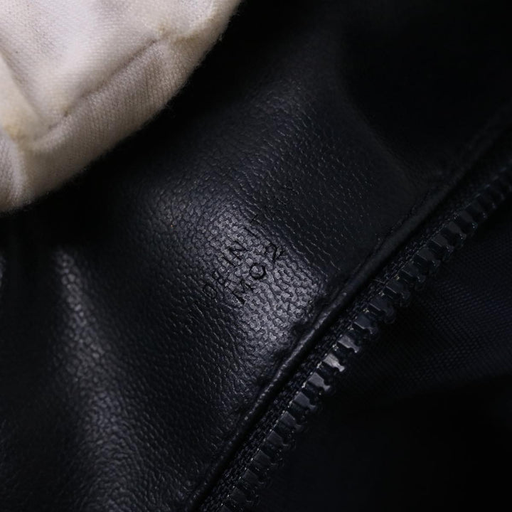 Celine Boston Bag Canvas Leather Navy  ar8356