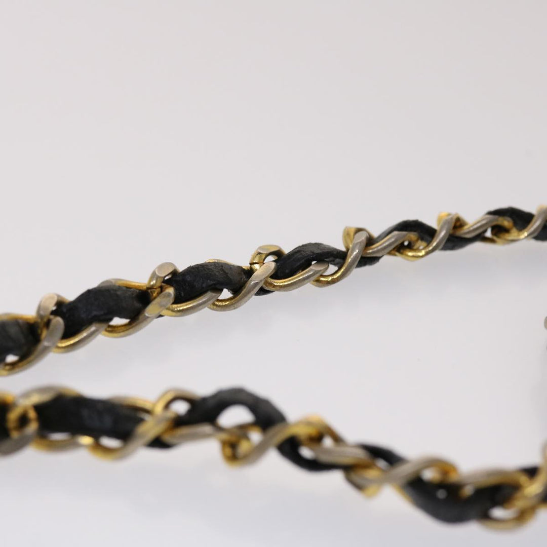 Top Quality Chanel Matelasse Chain New Shoulder Bag Lamb Skin Black Gold CC Auth 24557A