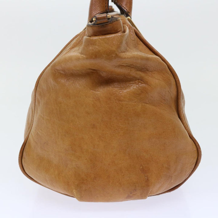 Chloe Etel Hand Bag Leather 2way Brown 01-11-50 yb263