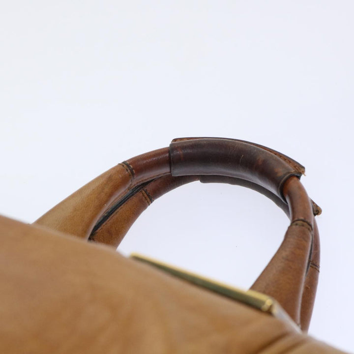 Chloe Etel Hand Bag Leather 2way Brown 01-11-50 yb263