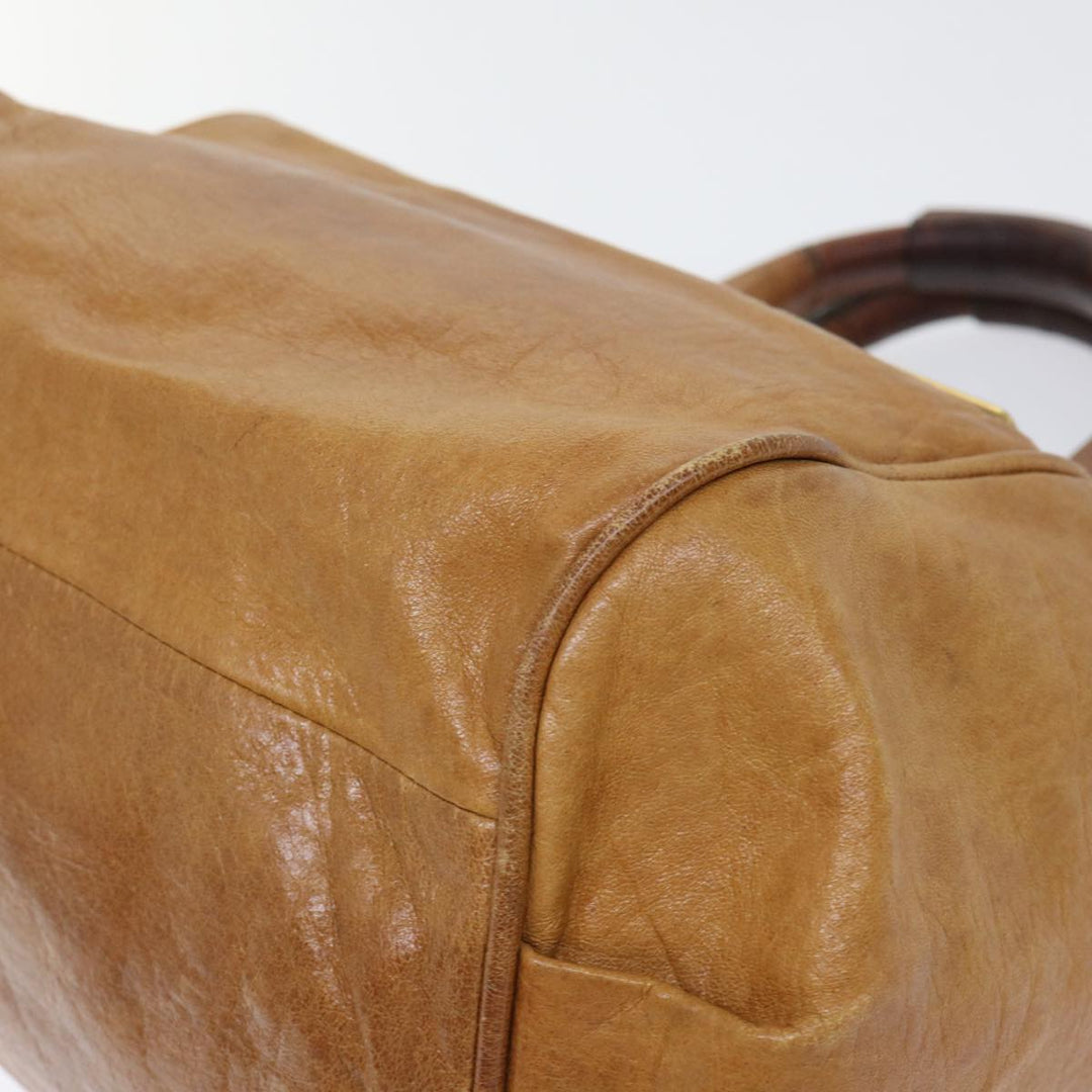 Chloe Etel Hand Bag Leather 2way Brown 01-11-50 yb263