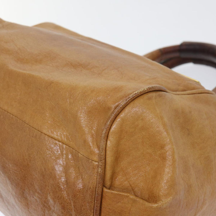 Chloe Etel Hand Bag Leather 2way Brown 01-11-50 yb263