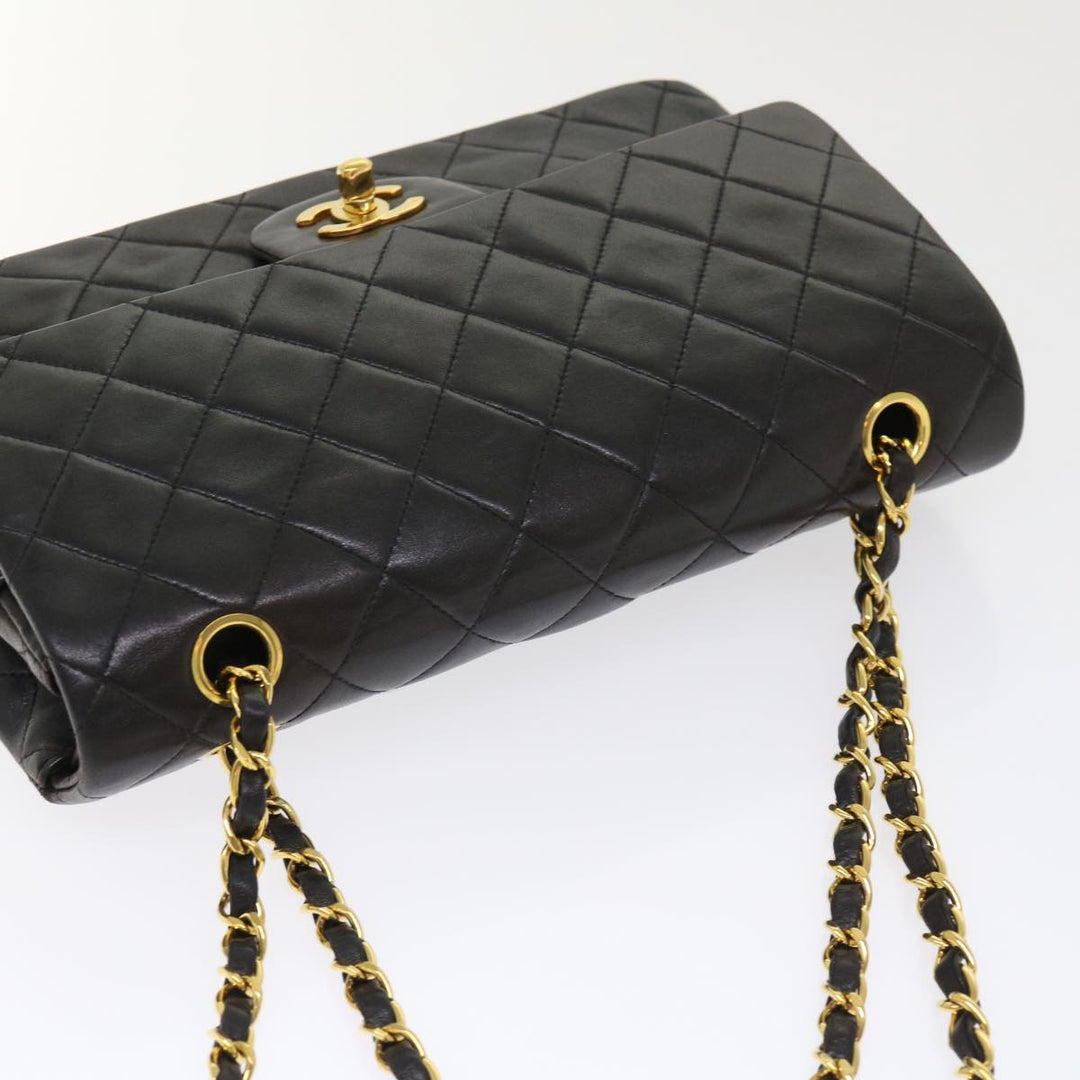 Top Quality Chanel Classic Matelasse 25 Chain New Shoulder Bag Lamb Skin Black Auth 29962A
