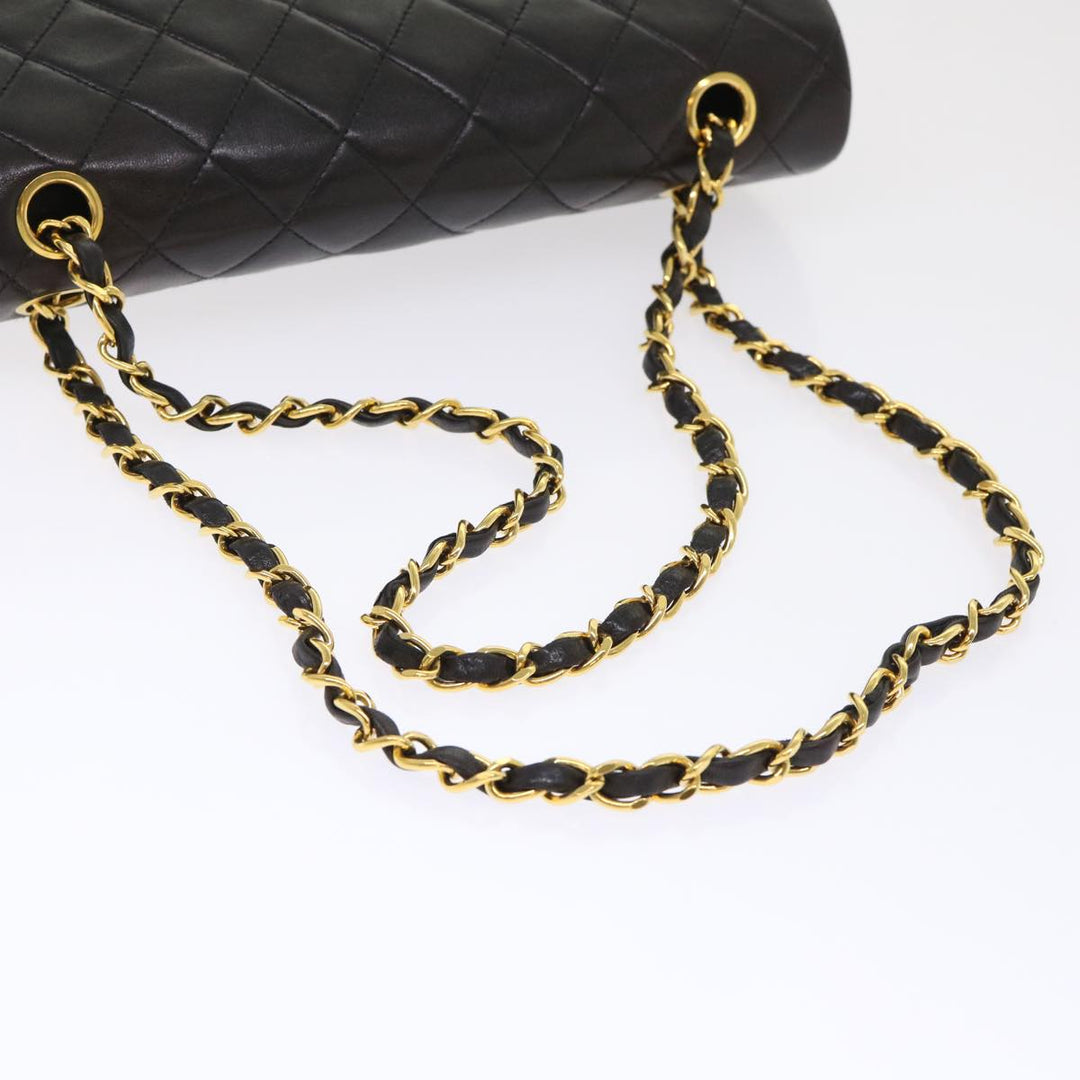 Top Quality Chanel Classic Matelasse 25 Chain New Shoulder Bag Lamb Skin Black Auth 29962A