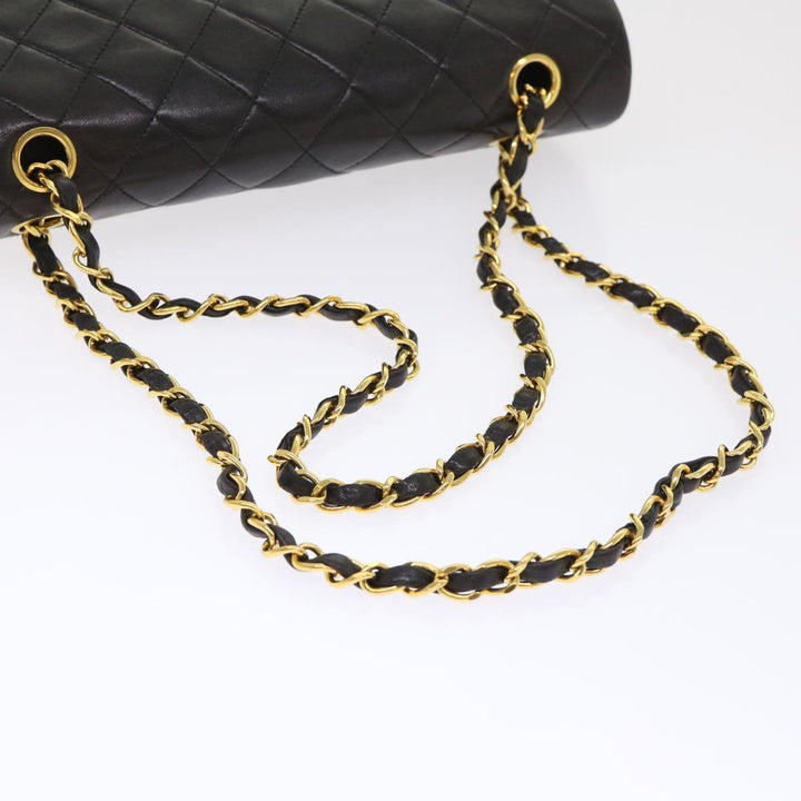 Top Quality Chanel Classic Matelasse 25 Chain New Shoulder Bag Lamb Skin Black Auth 29962A