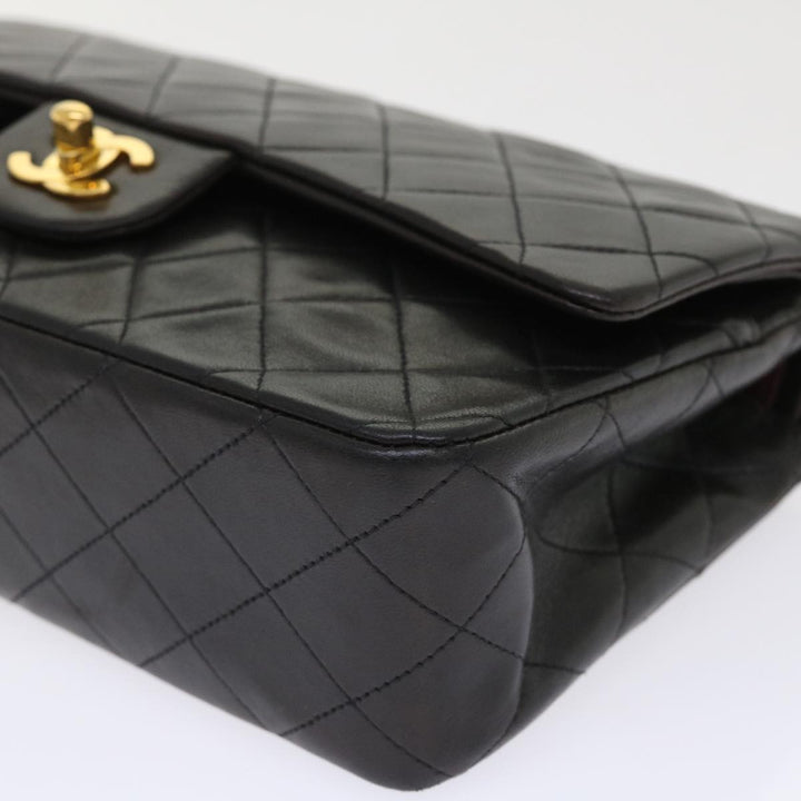 Top Quality Chanel Classic Matelasse 25 Chain New Shoulder Bag Lamb Skin Black Auth 29962A