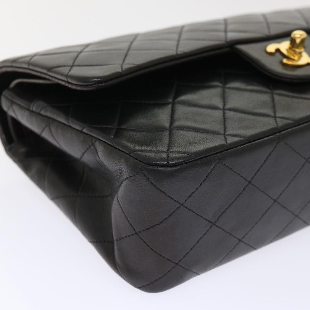 Top Quality Chanel Classic Matelasse 25 Chain New Shoulder Bag Lamb Skin Black Auth 29962A