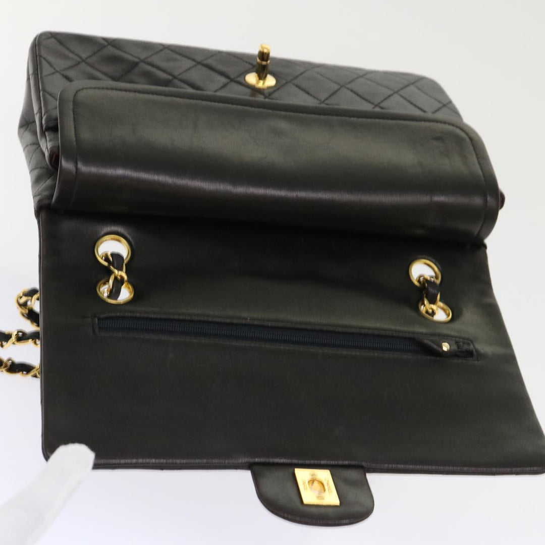 Top Quality Chanel Classic Matelasse 25 Chain New Shoulder Bag Lamb Skin Black Auth 29962A