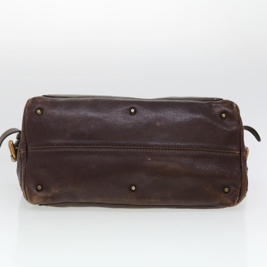 Chloe Paddington Hand Bag Leather Brown 02-06-53 ti1053