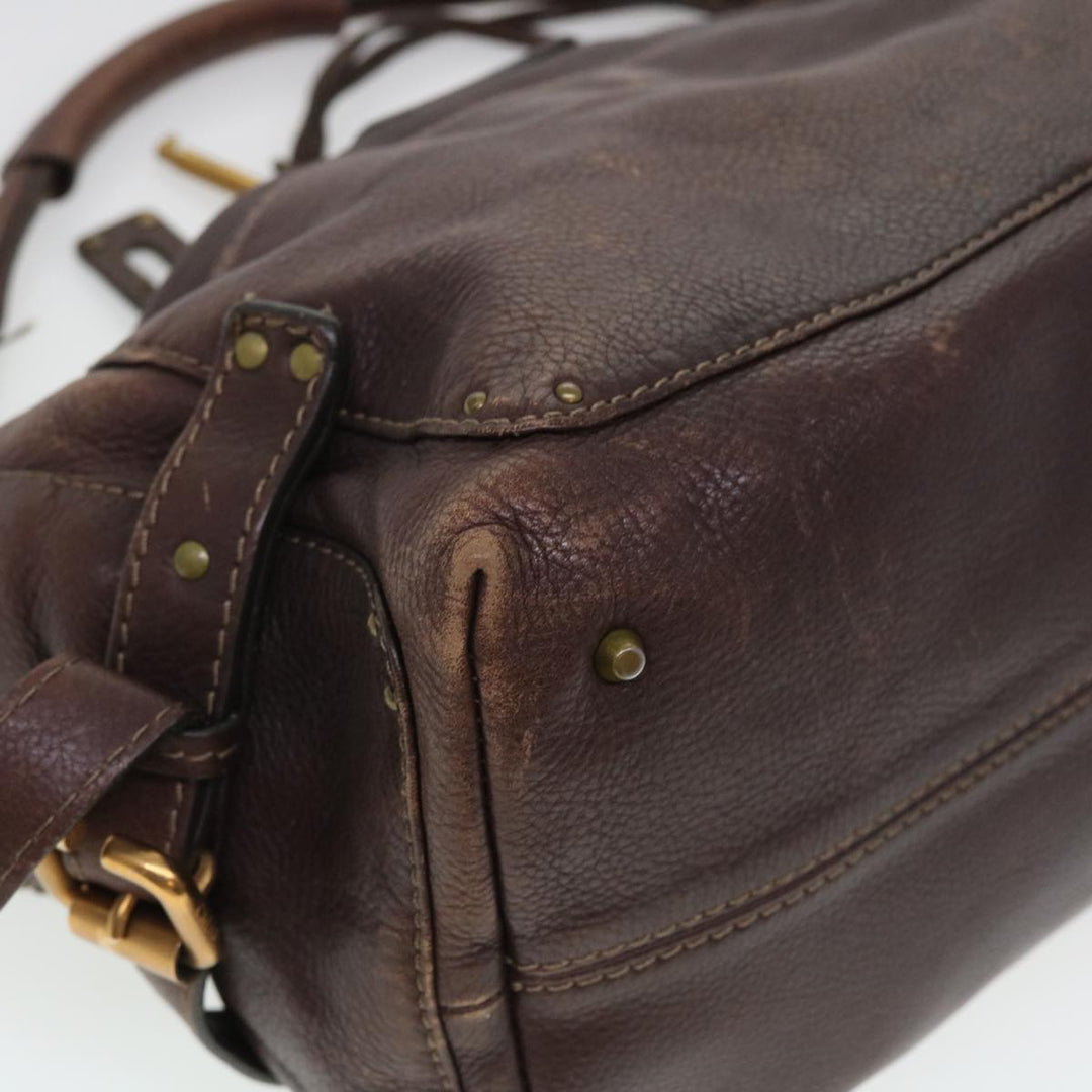 Chloe Paddington Hand Bag Leather Brown 02-06-53 ti1053