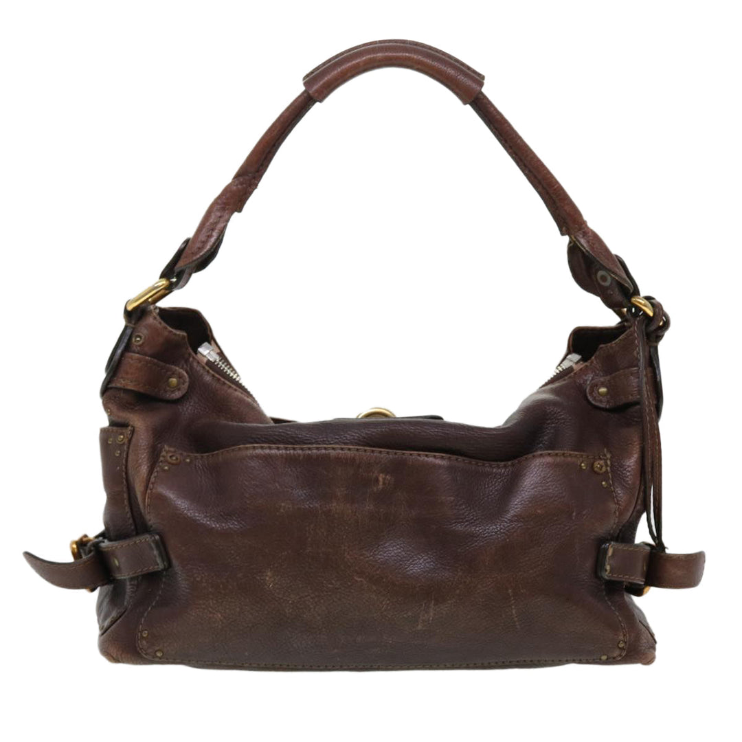 Chloe Paddington Hand Bag Leather Brown 02-06-53 ti1053
