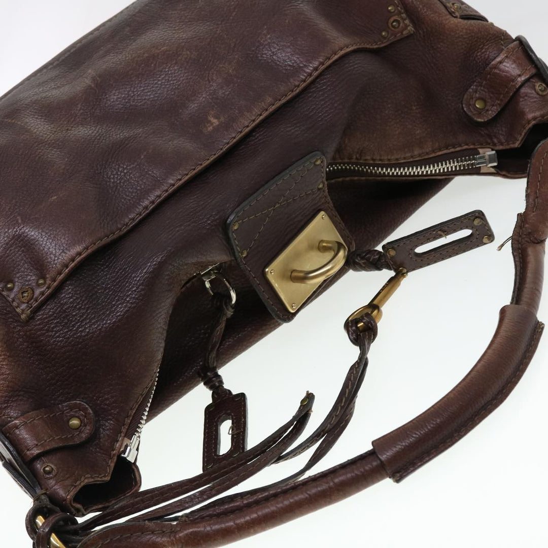 Chloe Paddington Hand Bag Leather Brown 02-06-53 ti1053
