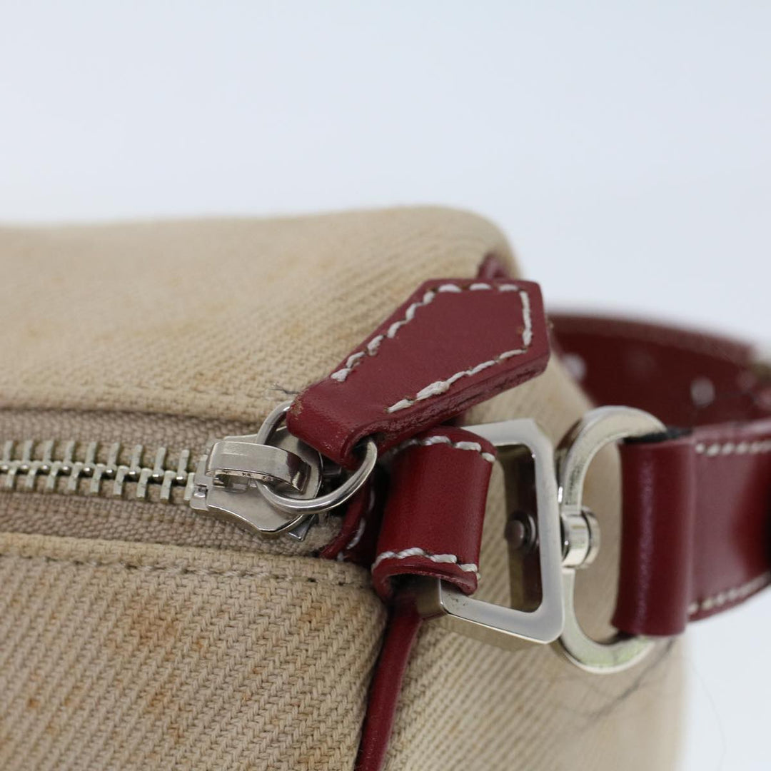 Burberry Blue Label Shoulder Bag Canvas Beige Auth ti1213