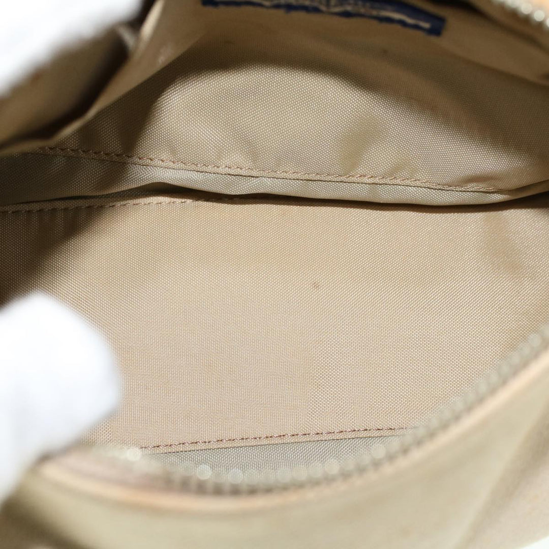 Burberry Blue Label Shoulder Bag Canvas Beige Auth ti1213