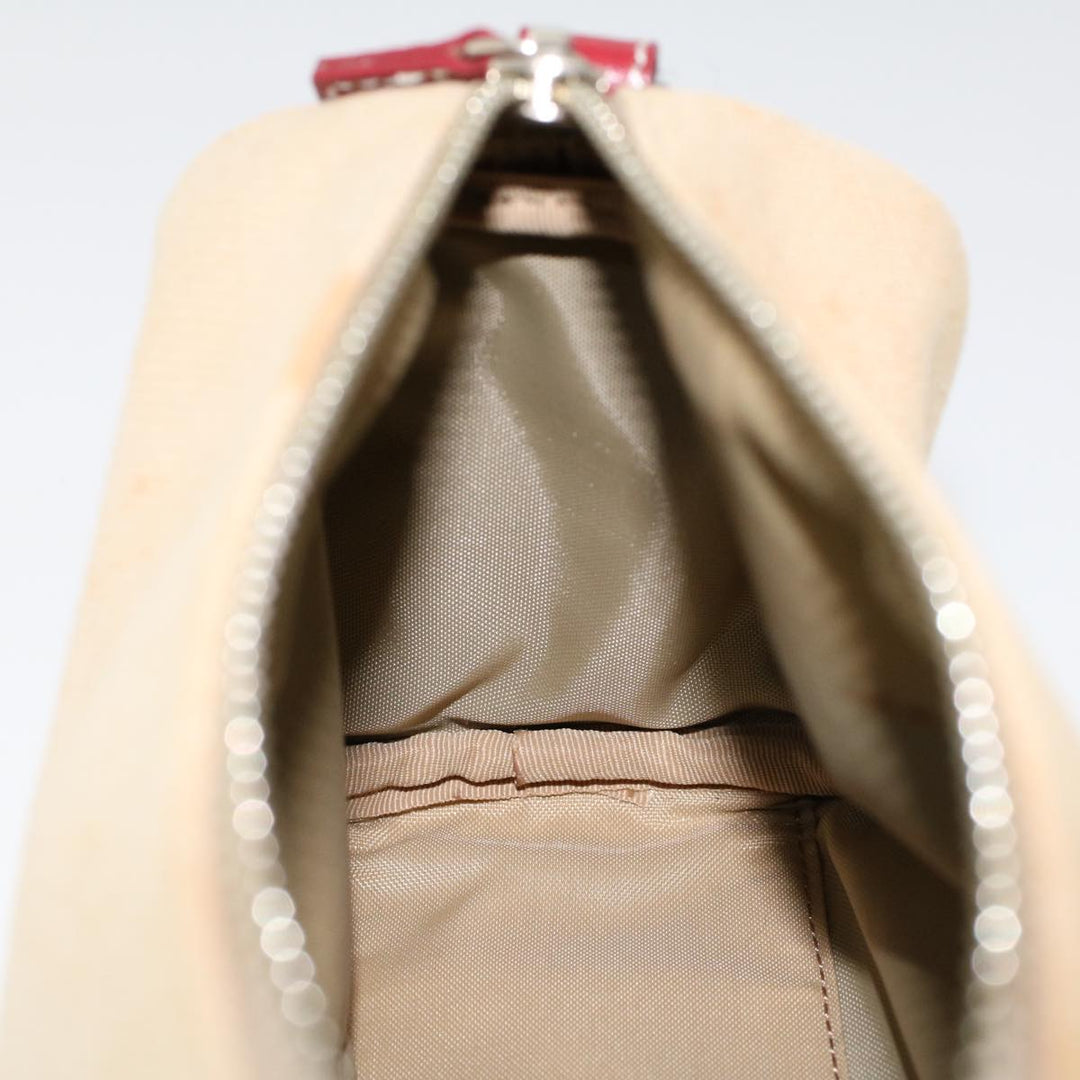 Burberry Blue Label Shoulder Bag Canvas Beige Auth ti1213