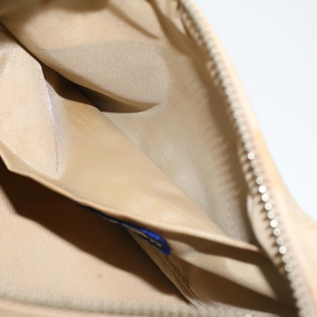 Burberry Blue Label Shoulder Bag Canvas Beige Auth ti1213