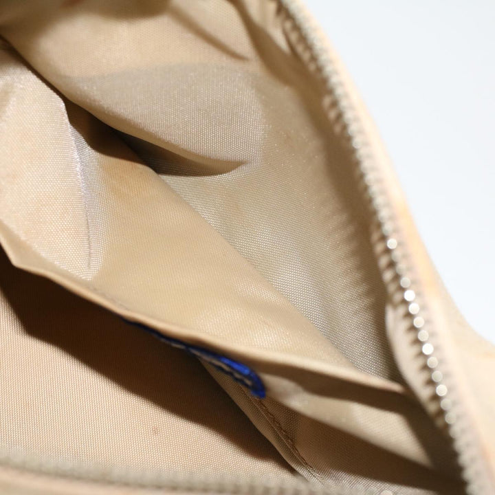 Burberry Blue Label Shoulder Bag Canvas Beige Auth ti1213