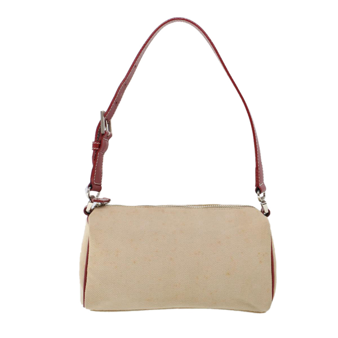 Burberry Blue Label Shoulder Bag Canvas Beige Auth ti1213
