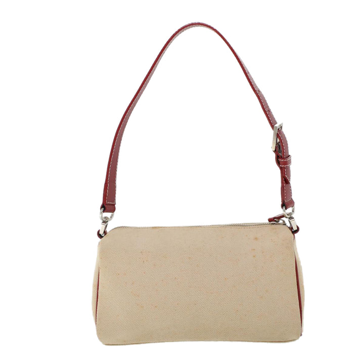 Burberry Blue Label Shoulder Bag Canvas Beige Auth ti1213