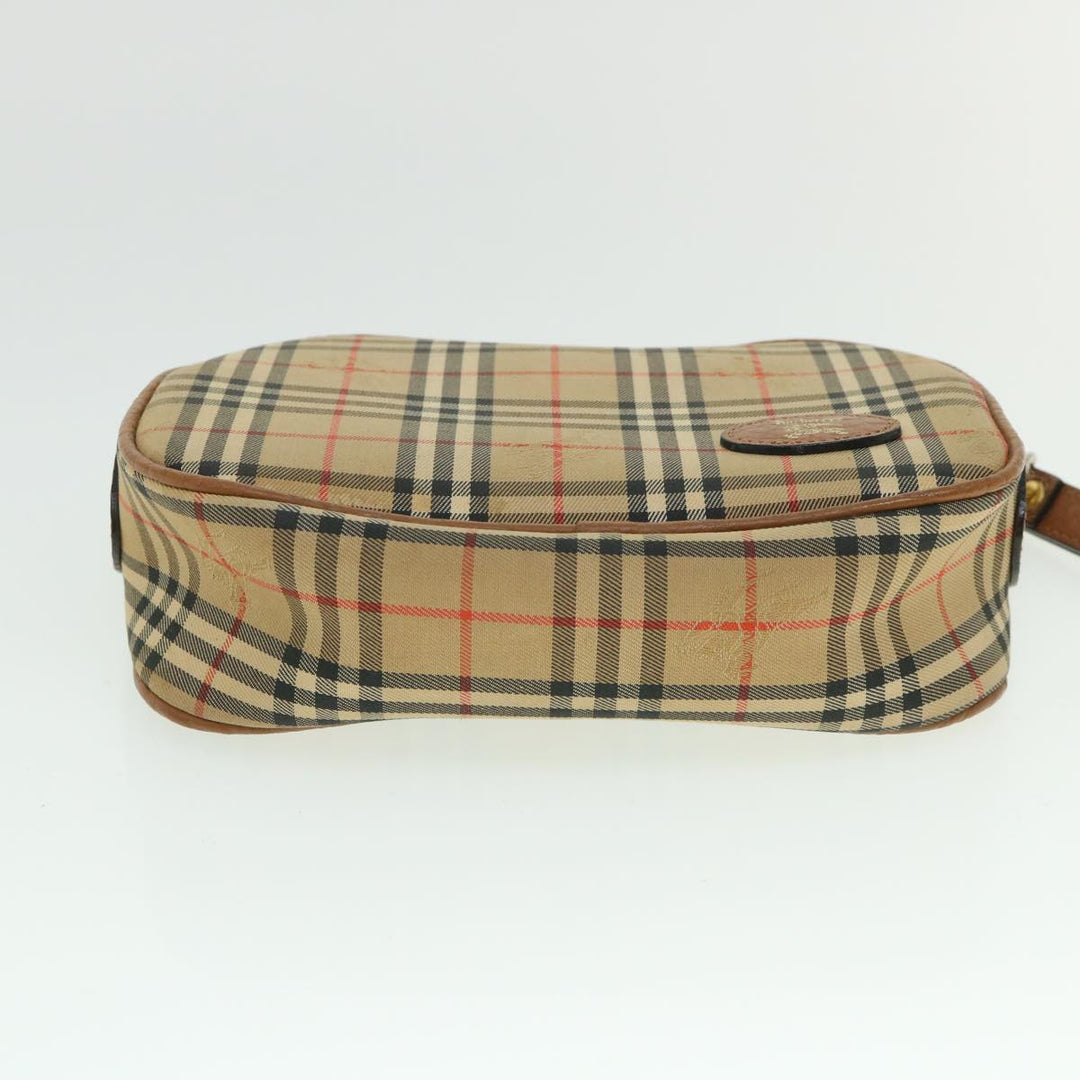 BurberrySs Nova Check Shoulder Bag Nylon Beige Auth ti1214